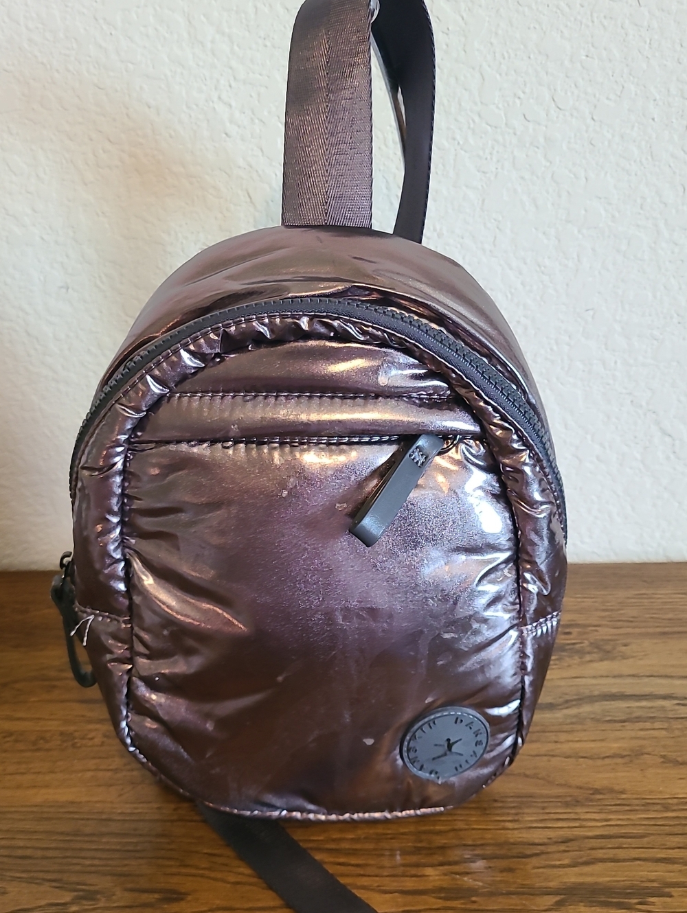Danskin Metallic Rose Gold Mini Crossbody